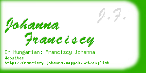 johanna franciscy business card